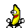 An excited banana