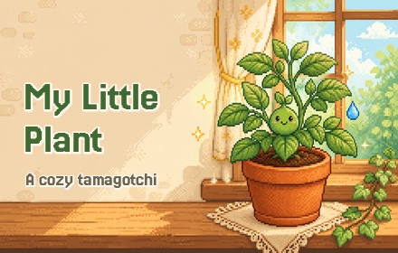 My Little Plant growing in the browser popup